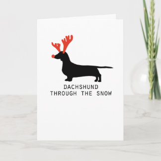 Dachshund A Través De La Tarjeta De Navidades De N