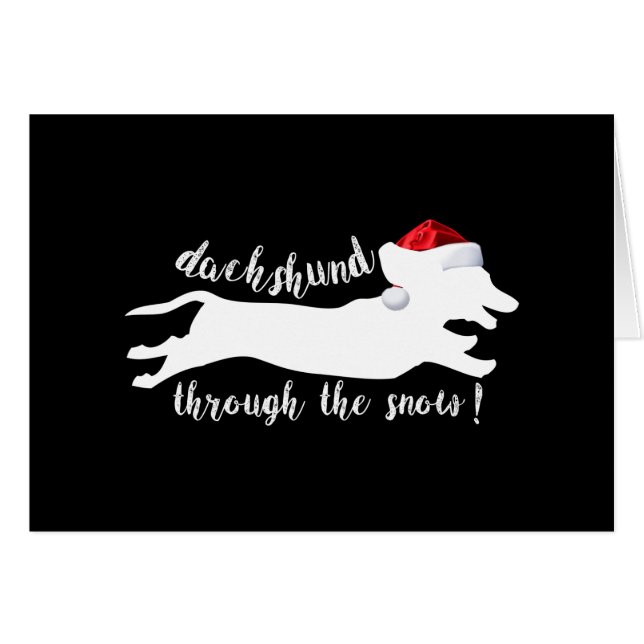 Dachshund a través de las vacaciones de los Navida (Anverso (Horizontal))