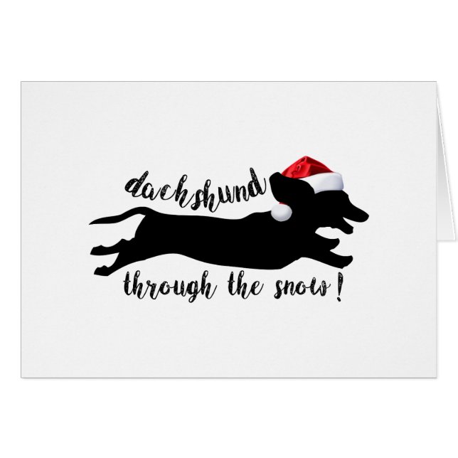 Dachshund a través de las vacaciones de los Navida (Anverso (Horizontal))