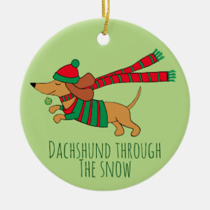 Dachshund a través del ornamento del círculo de la