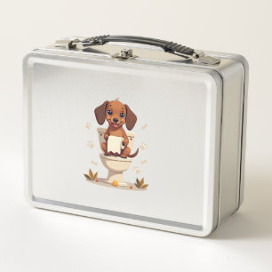 Dachshund Antiguo Lindo en el Baño de Dibujos Anim