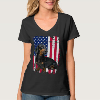 Dachshund Camisa De Bandera De Ee.Uu. 4 De Julio