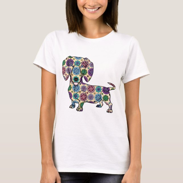 Dachshund - camiseta coloreada (Anverso)