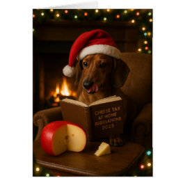 Dachshund 'Cheese Tax' Christmas card