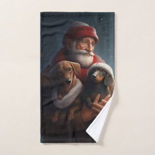 Dachshund Con Navidades Festividades De Santa Clau