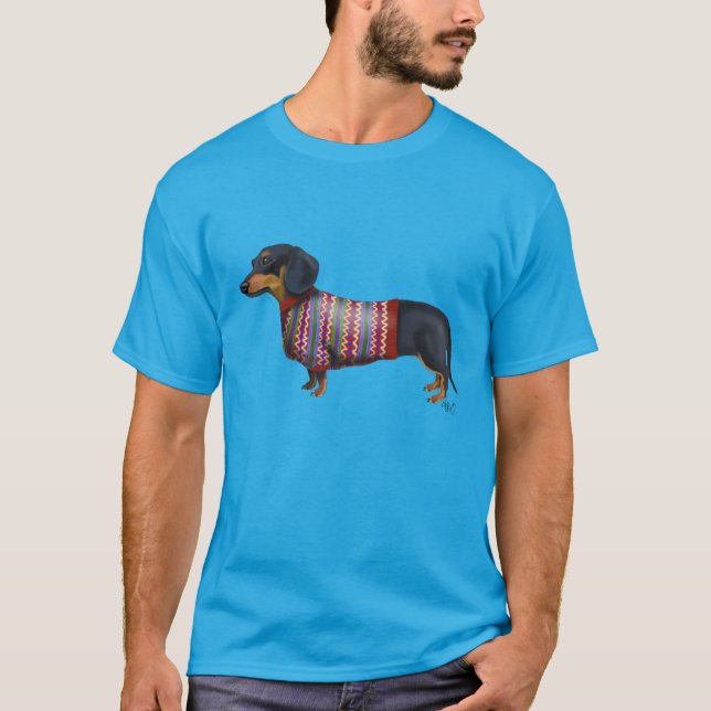 Dachshund Con Suéter Lana (Anverso)