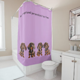Dachshund Cuppies Cortina de Ducha