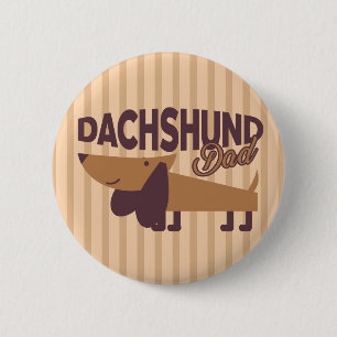 Dachshund Dad, botón redondo de 2¼ pulgadas