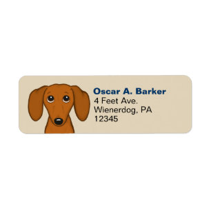 Dachshund de corte  Etiquetas de dirección de dev