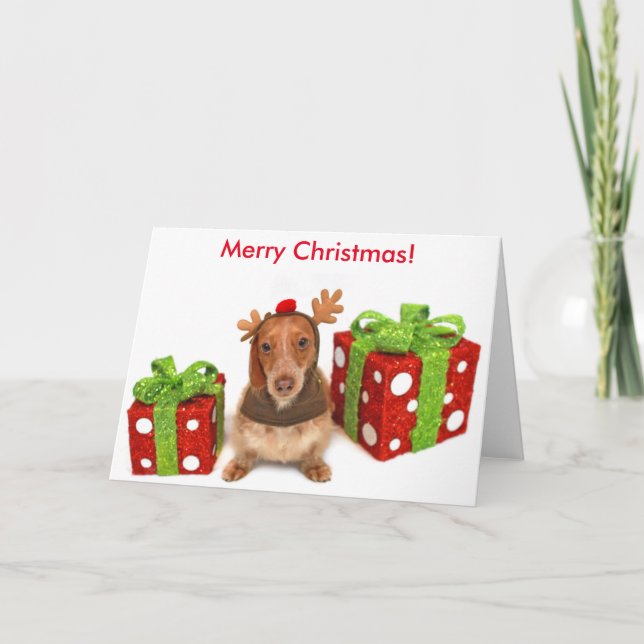 Dachshund del navidad (Anverso)
