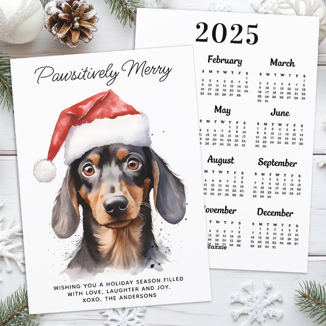 Dachshund Dog 2025 Calendario Feliz Navidad (Subido por el creador)