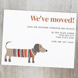 Dachshund Dog Cambio de dirección Invitación