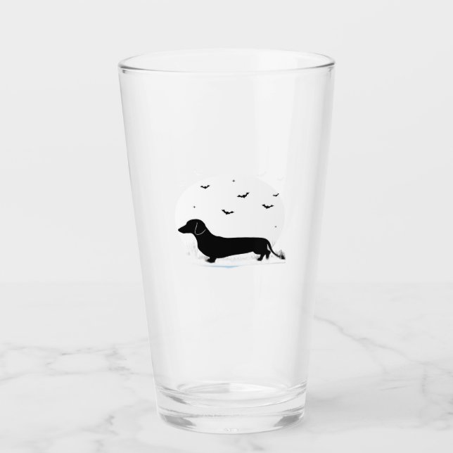 Dachshund Dog � Halloween Moon Silhouette Classic  (Anverso)