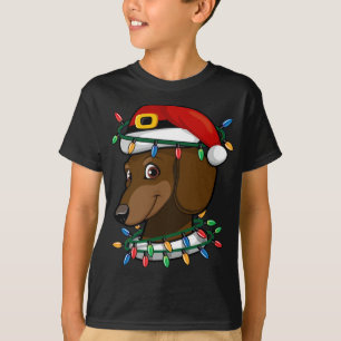 Dachshund Doxie Santa Navidades Pajama Top Xmas Li