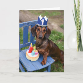 Dachshund Doxie Tarjeta de cumpleaños Weiner Perro