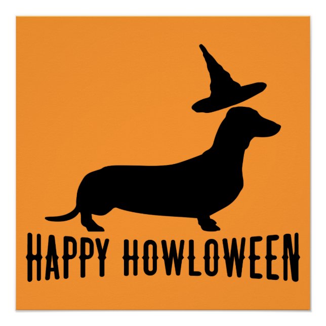 Dachshund Happy Howloween Perfect Poster (Anverso)