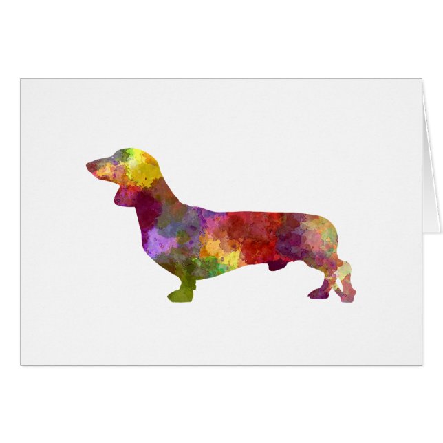Dachshund in watercolor 2 (Anverso (Horizontal))