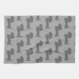 Dachshund Kitchen Dish Kitchen Toalla Doxie Gray
