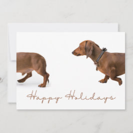 Dachshund minimalista Navidad Feliz