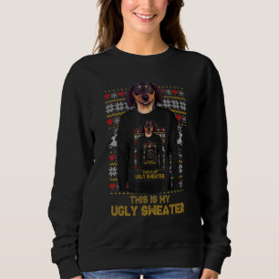 Dachshund Mom Dad Dog Navidades feos Sweater