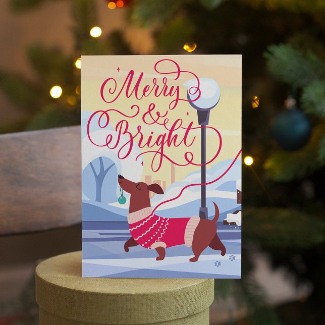 Dachshund Navidad  Alegre Brillante Caligrafía (Subido por el creador)