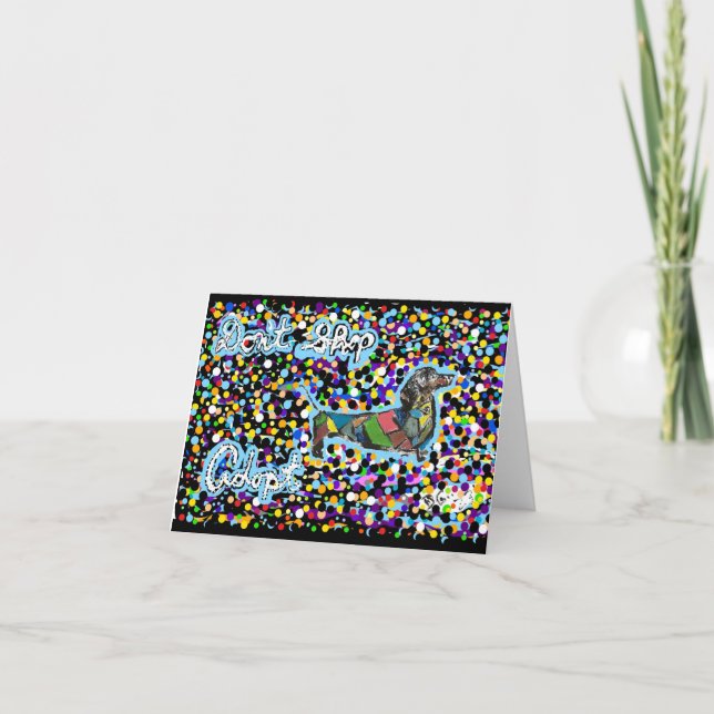 Dachshund No Comprar Adoptar Tarjeta (Anverso)