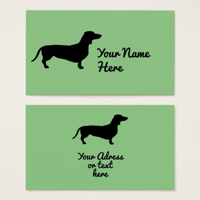 Dachshund Pelo Corto - Silueta 1 (Anverso y reverso)