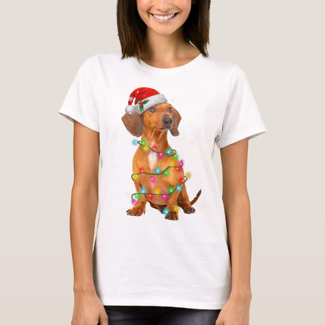 Dachshund Perros Árboles Navidades Sweater Xmas Re (Anverso)