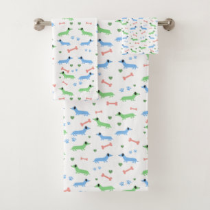 Dachshund Perros Colorful Doxies Paws Green