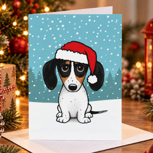 Dachshund Piebald Santa Perro Salchicha Navidad