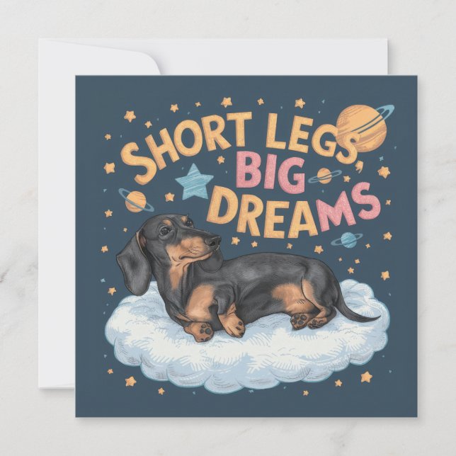 Dachshund Piernas Cortas Grandes Sueños (Anverso)