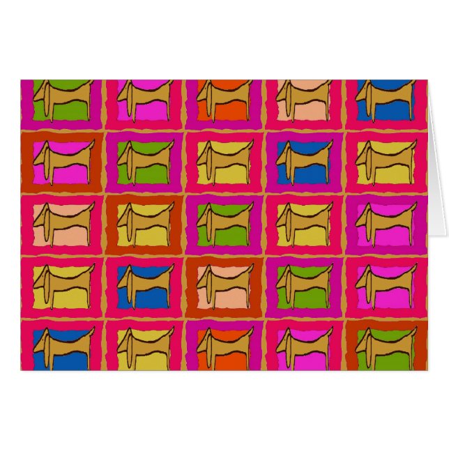 Dachshund Quilt Tiled Dogs (Anverso (Horizontal))