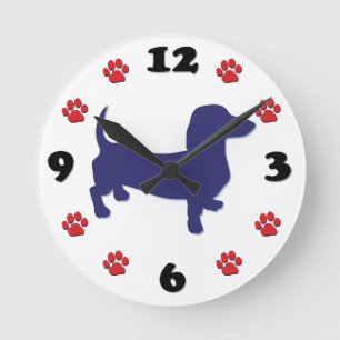 Dachshund, reloj de pared Doxie