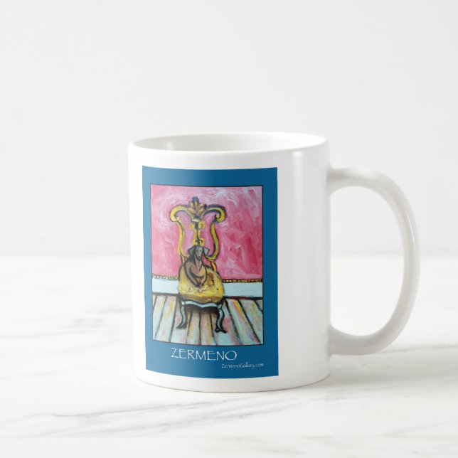 "Dachshund rescatado taza del refugio" por Zermeno (Derecha)