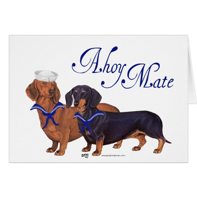 Dachshund Sailors (Anverso (Horizontal))