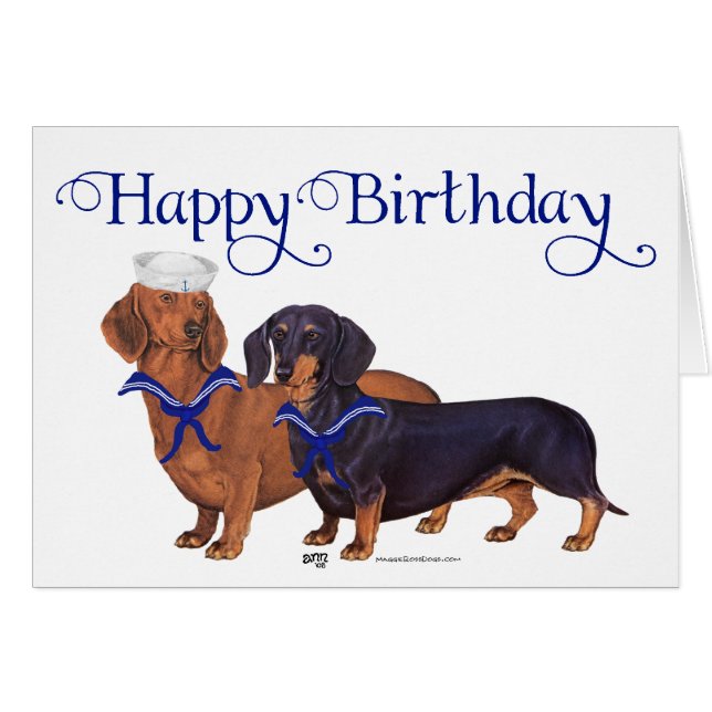 Dachshund Sailors (Anverso (Horizontal))