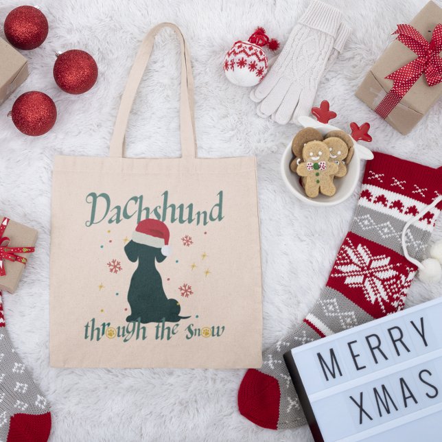 Dachshund Sausage Canvas Perro Bolsa De Tote, Bols (Dachshund Sausage Dog Canvas Tote Bag, Doxie Bag)