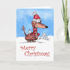 Dachshund Snowball Feliz Navidad