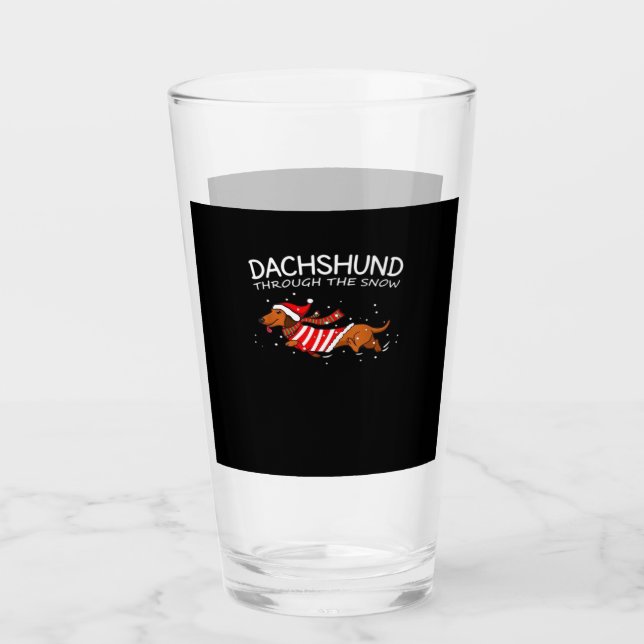 Dachshund Through The Snow Funny Dog Christmas Cla (Anverso)