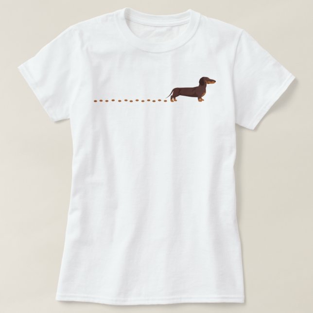 Dachshund Traces Dachshund Top T-Shirt (Diseño del anverso)