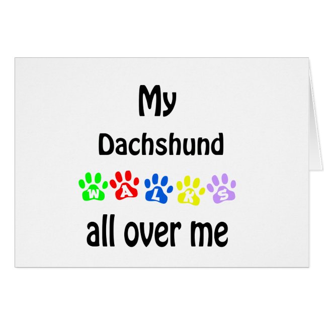 Dachshund Walks Design (Anverso (Horizontal))