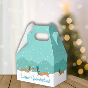 Dachshund Wiener Wonderland Navidades caja de rega