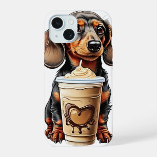 Dachshund y café con hielo
