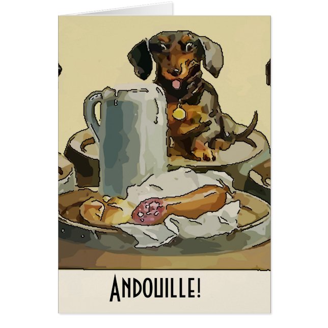 Dachshund y cerveza, añadir texto (Frente)