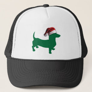 Dachshunds con Gorras Navidades