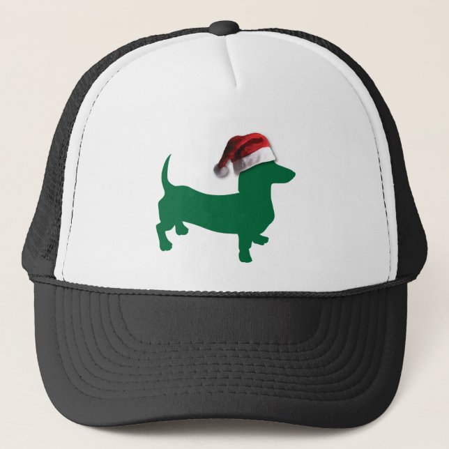 Dachshunds con Gorras Navidades (Anverso)
