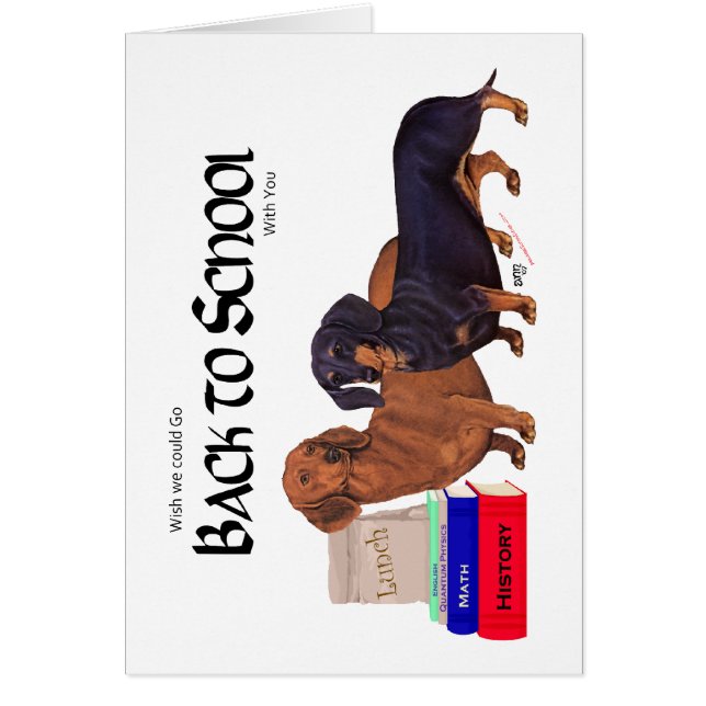 Dachshunds de regreso a clases (Frente)