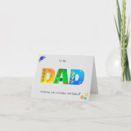 DAD Bold Boho tarjeta de felicitación de cumpleaño