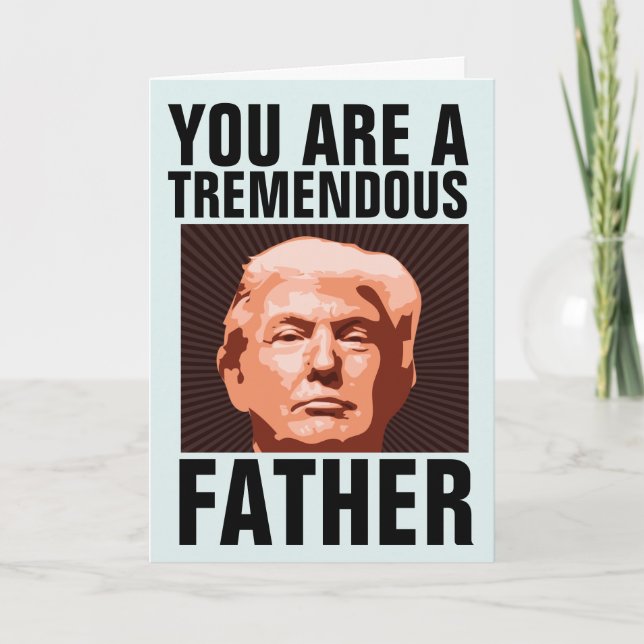 DAD DONALD TRUMP TARJETA DE CUMPLEAÑOS PARA PADRE (Anverso)