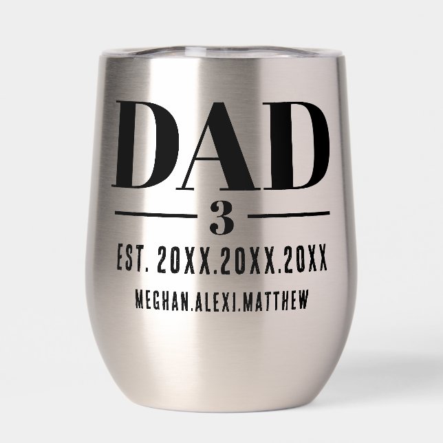 Dad Est. Year Name Number Bold Font (Trasero)